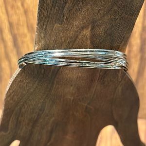 3-LAYER Silver Toned Bracelet Set